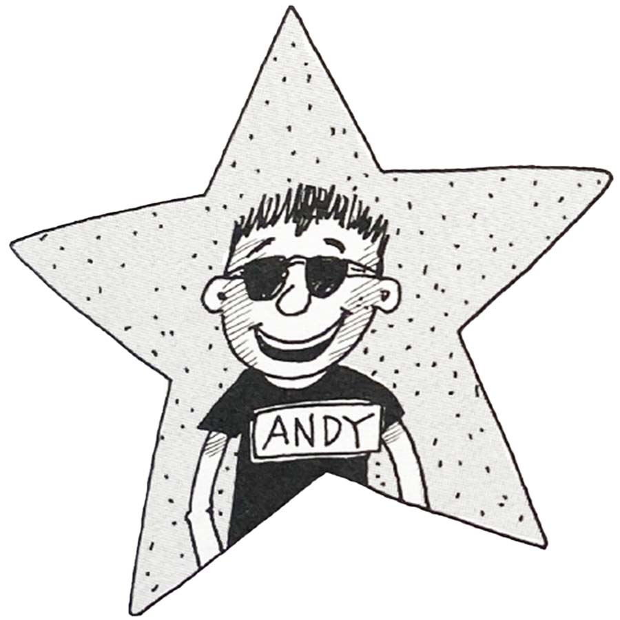 Drawing Portrait of Andy in a star